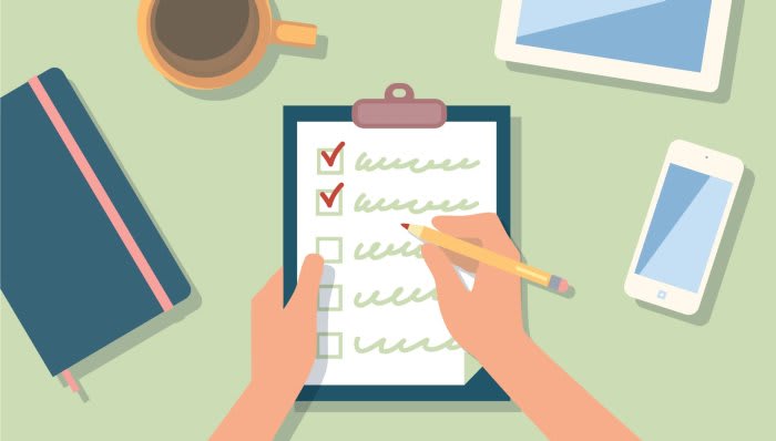Packing checklist
