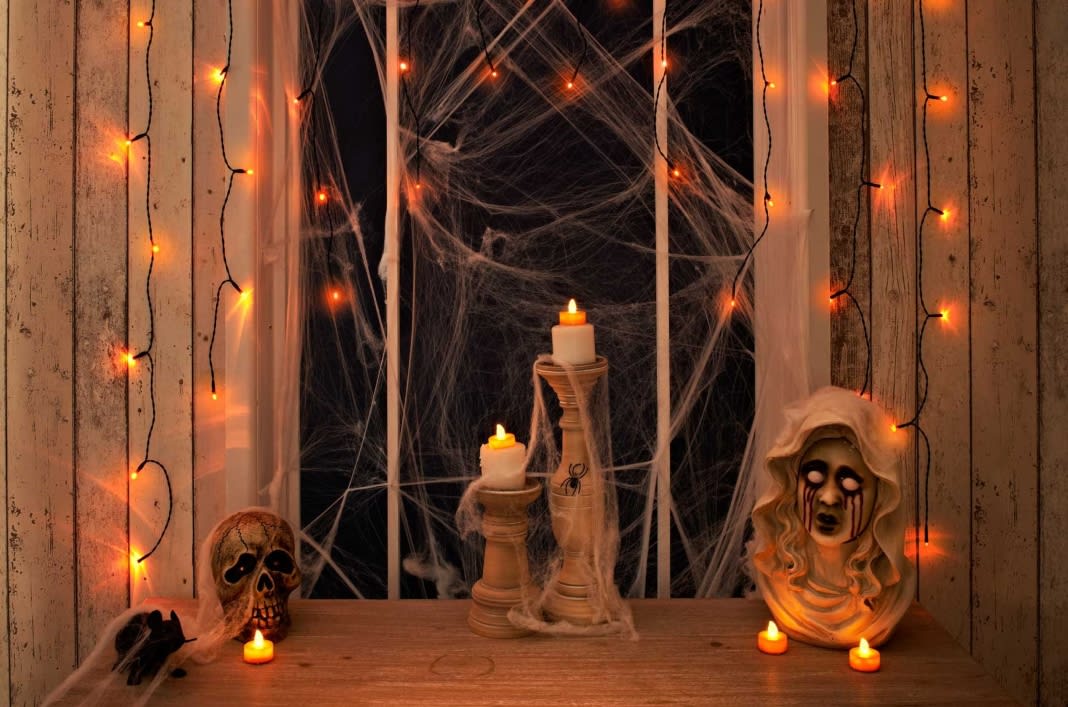 Orange Halloween Curtain Lights 50pk - 326147